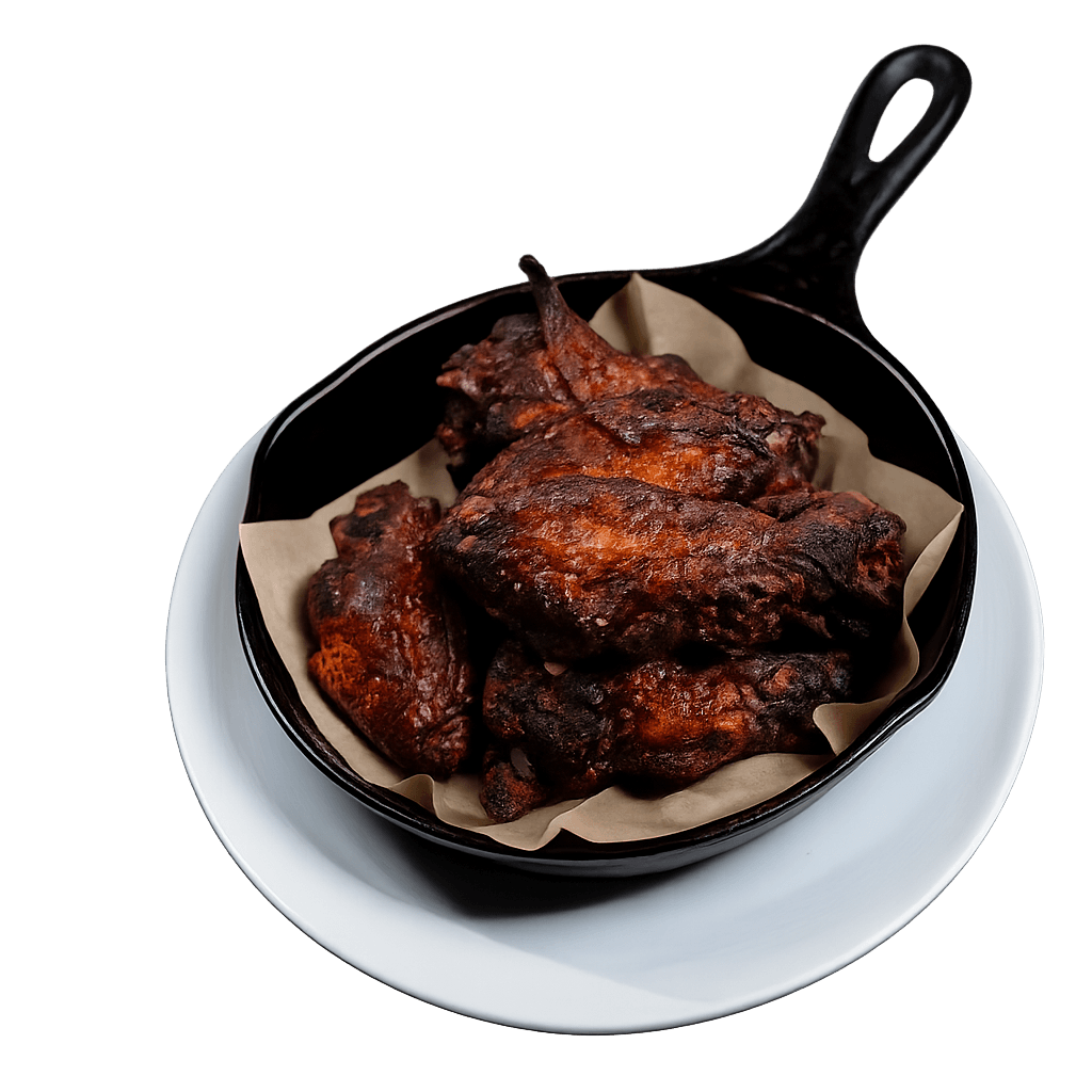 Dry-rubbed Murray’s chicken wings. Crispy on the outside, tender inside. And yes — that blue cheese aioli is everything