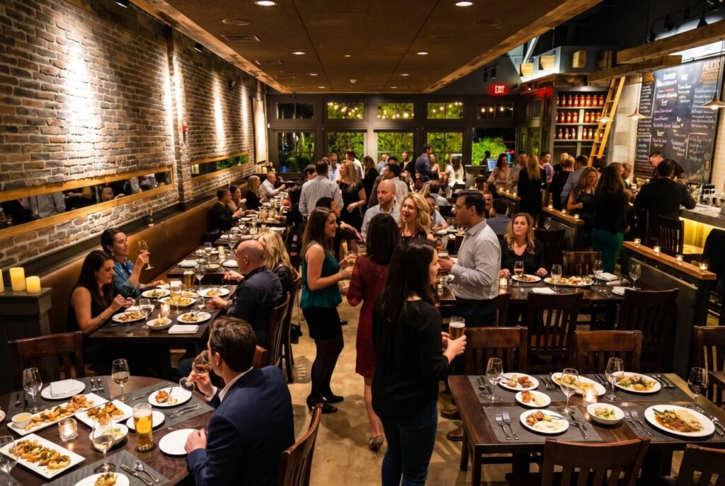 a private party during the evening at market bistro