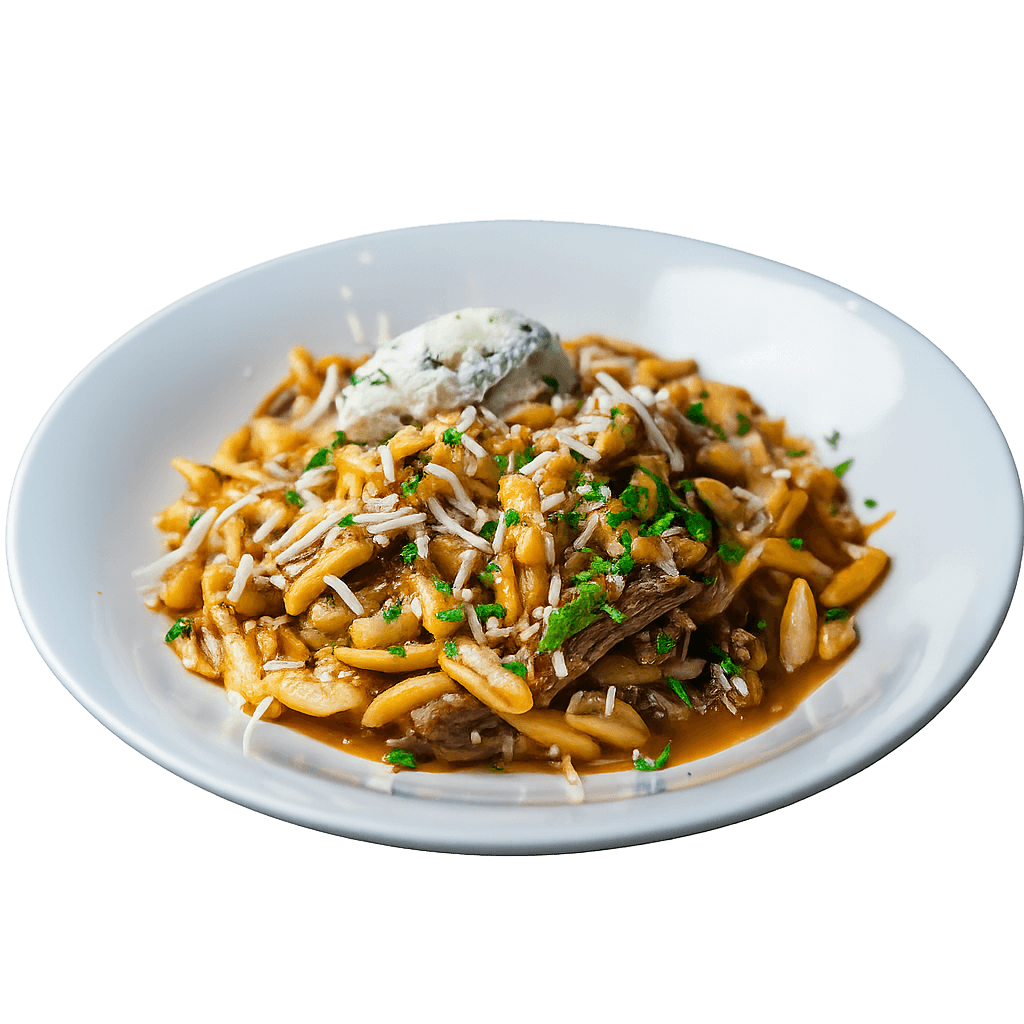 short-rib bolognese with cavatelli pasta, pecorino and lemon ricotta